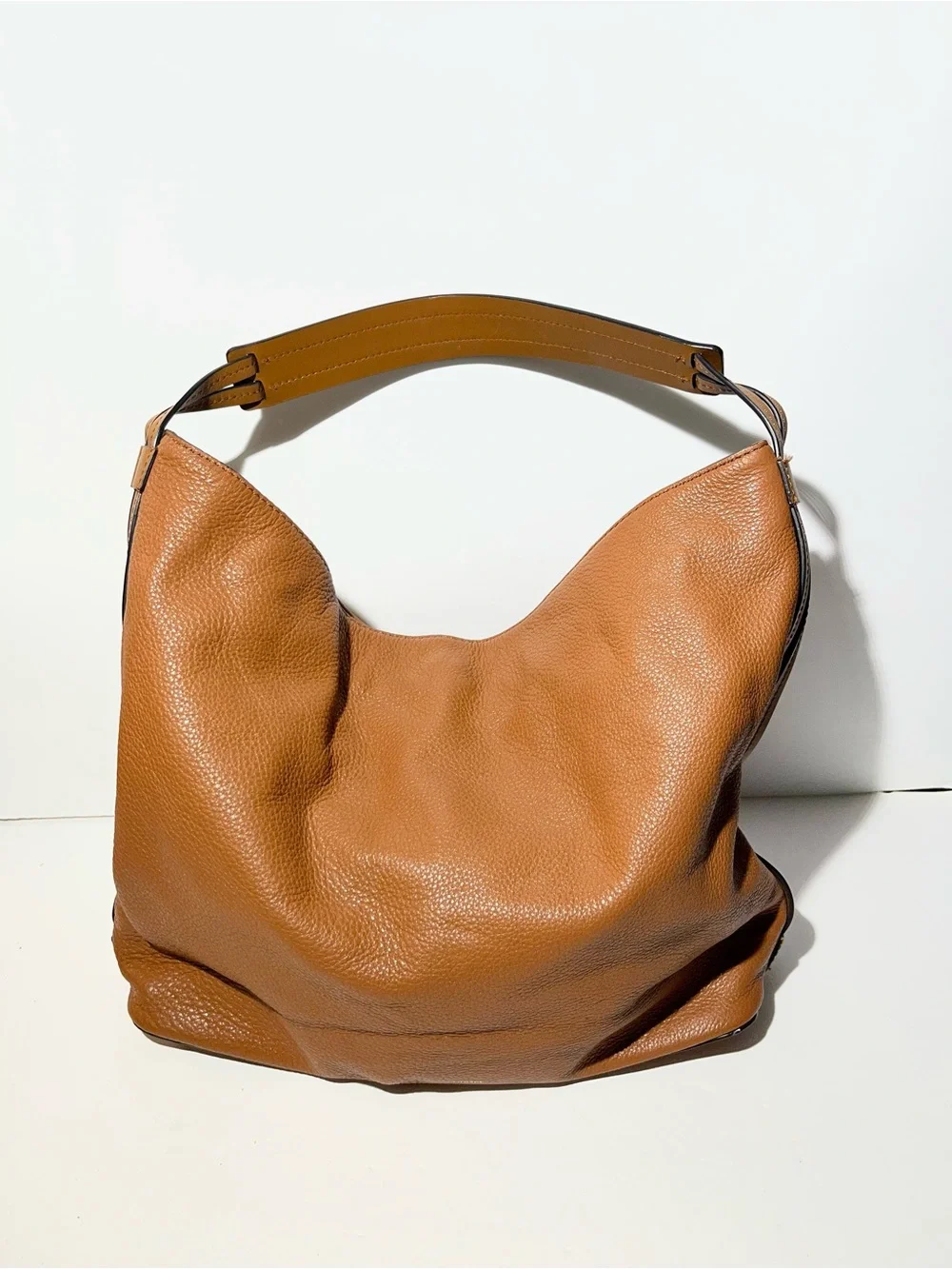 😍 Rebecca Minkoff Cognac Brown Leather Hobo with Braided Tassels